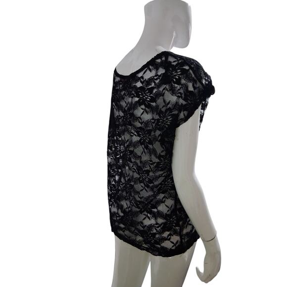 Y2K Vintage Whimsigoth Womens Size Large Lace Fairygoth Witchy Dark Romantic Top - Picture 3 of 7